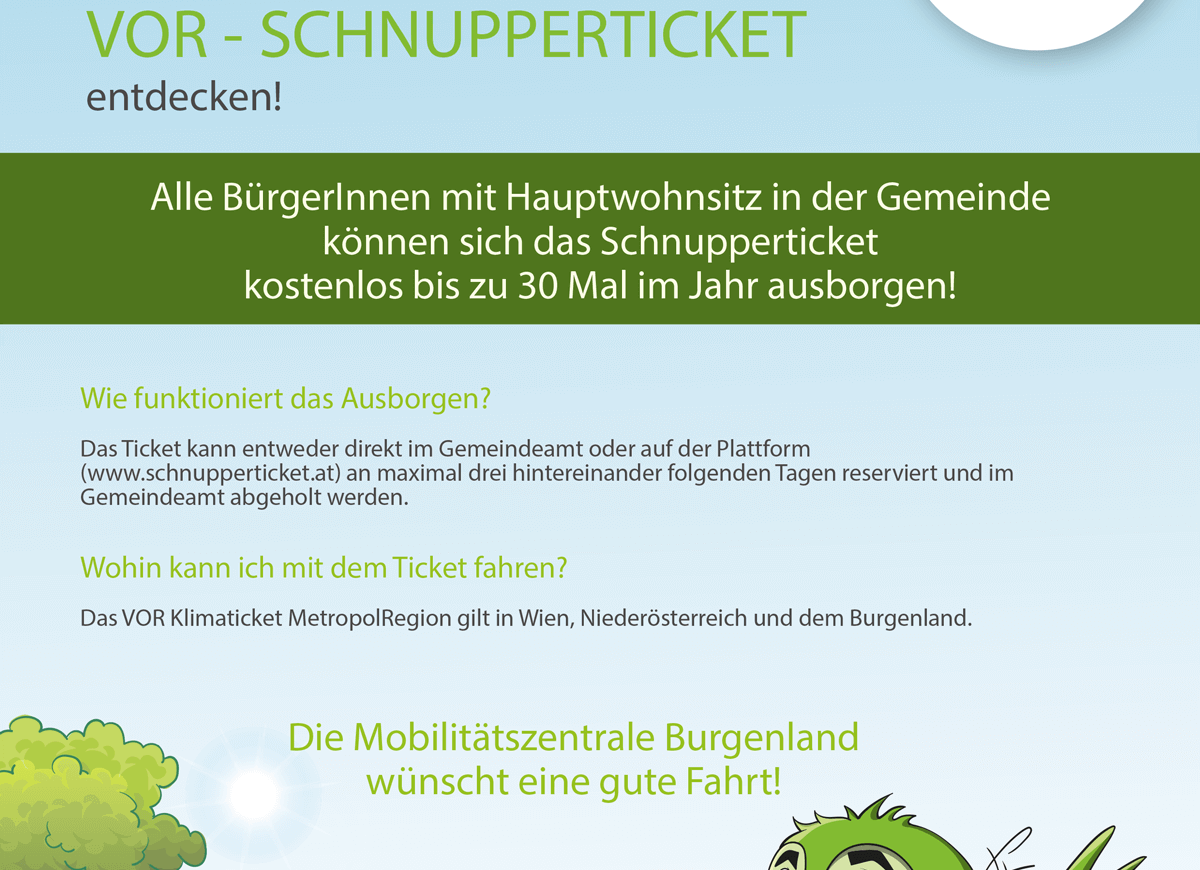 Schnupper-Ticket Plakat