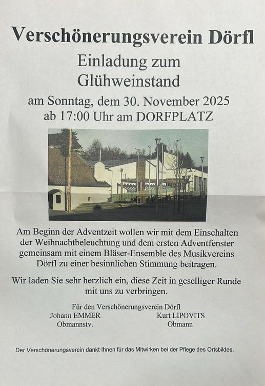Einladung zum Glühweinstand