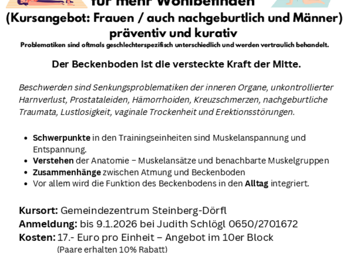 Beckenbodengymnastik