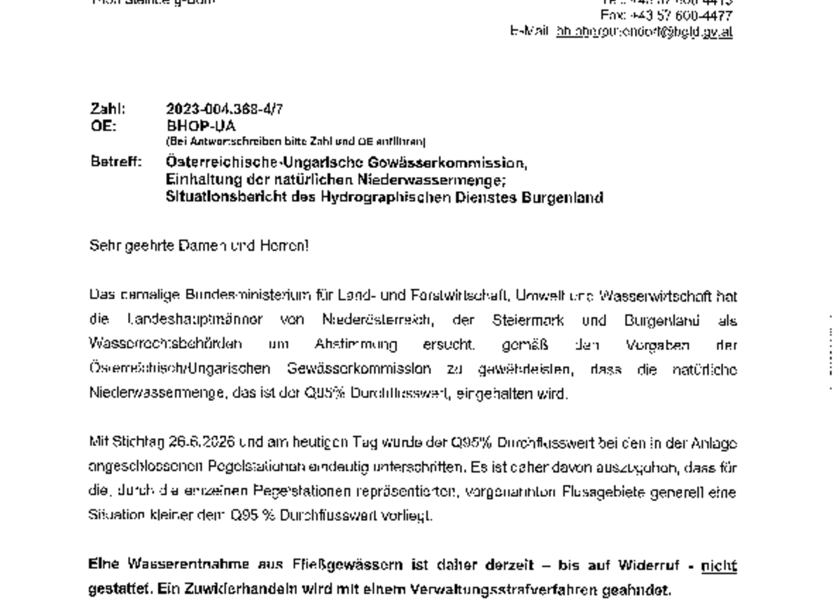 Niederwassermenge