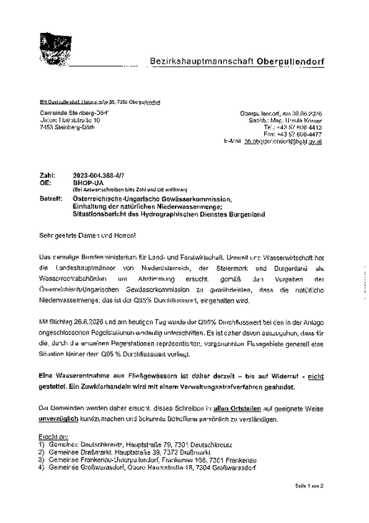 Niederwassermenge