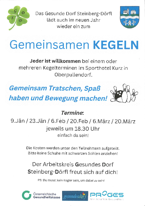 Gemeinsam Kegeln - Gesundes Dorf