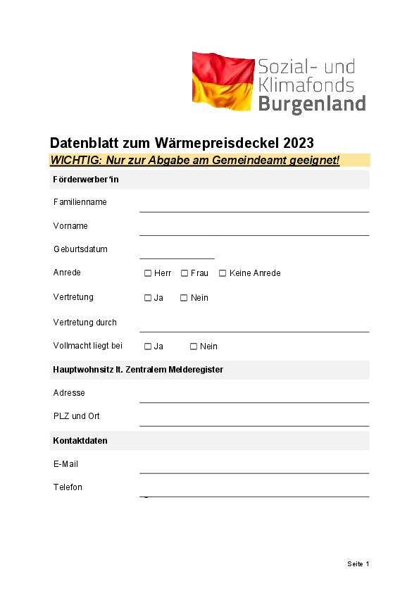 Antrag/Wärmepreisdeckel 2023