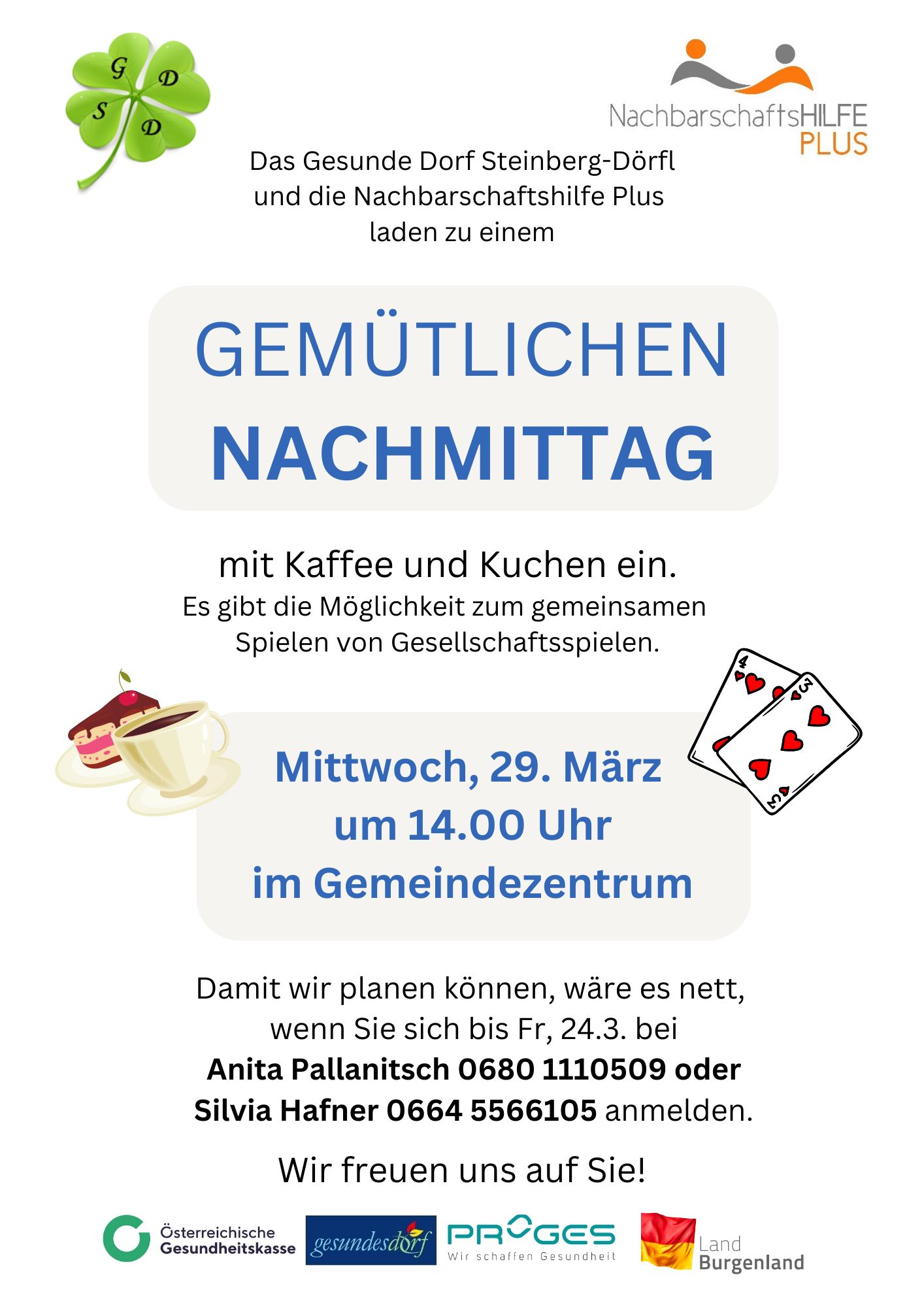 Gemütlicher Nachmittag mit Kaffee und Kuchen